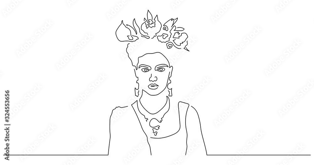 Woman face line drawing, animated illustration design. People collection. Woman face line drawing, animated illustration design. People collection.