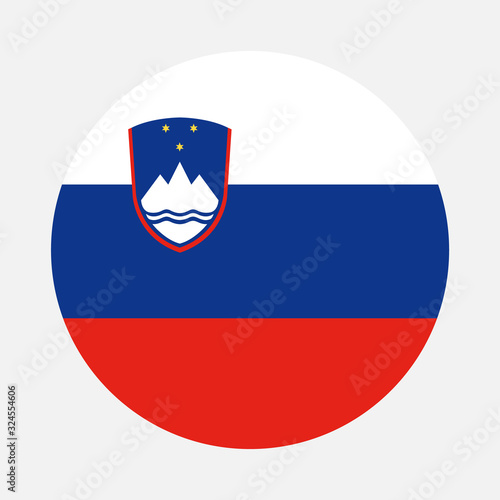 Free Download Slovenia flag circle - GFXLoad