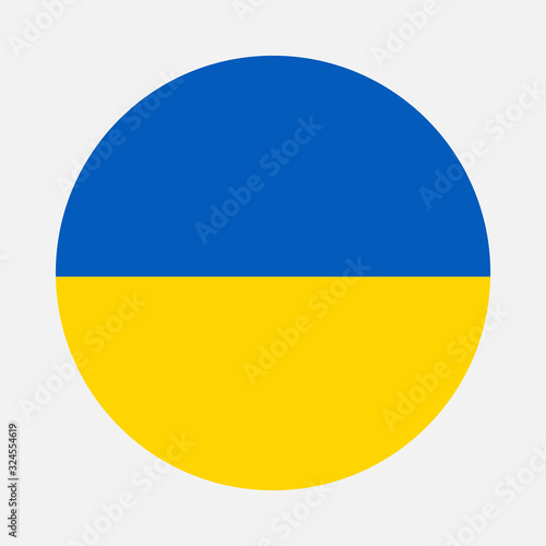 Ukraine flag circle