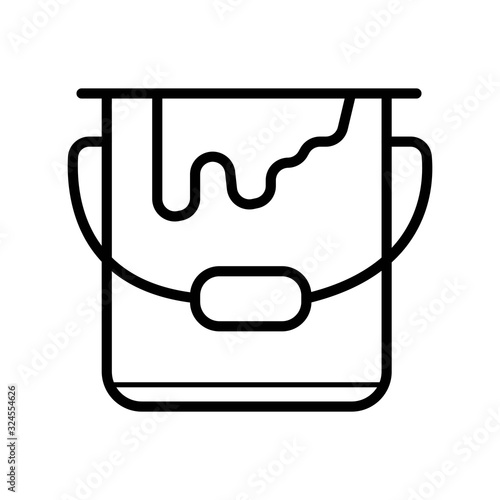 Paint bucket pouring icon vector