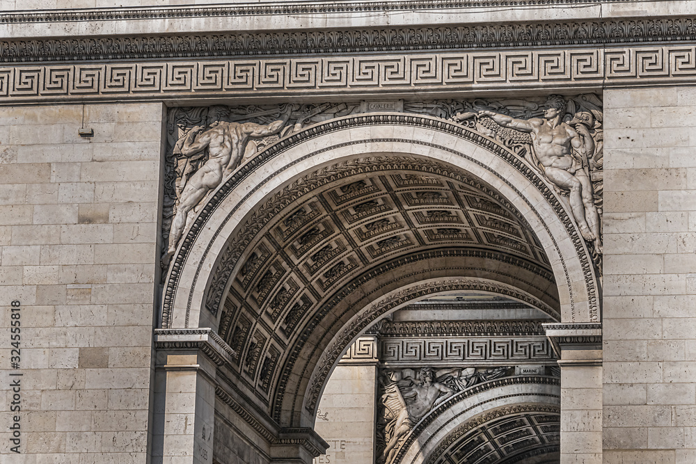 Arc de Triomphe de l'Etoile on Charles de Gaulle Place, Paris, France