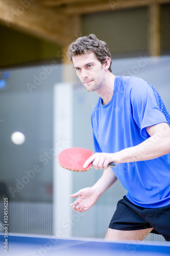Young man having a training