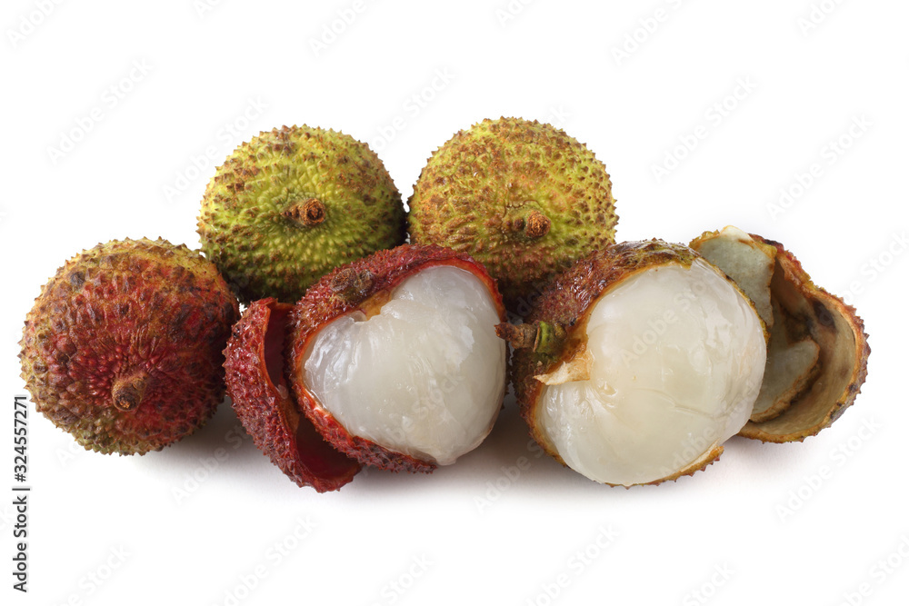 Lychee isolated on white Lychee isolated on white