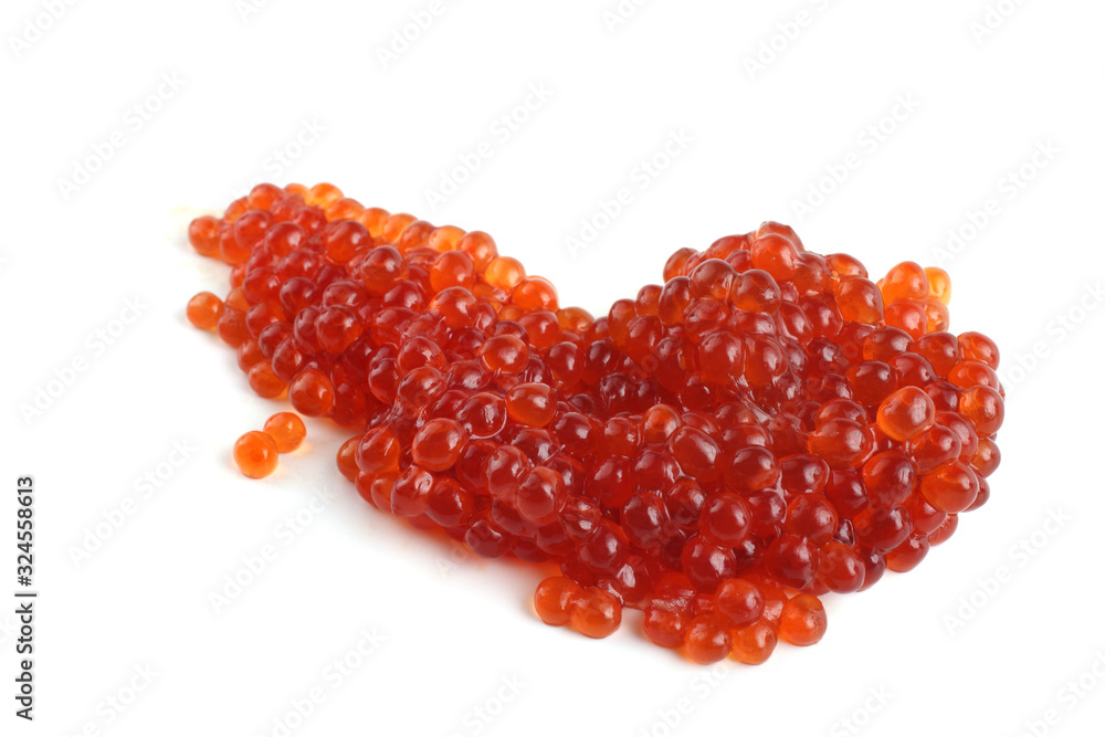 Red caviar isolated on white Red caviar isolated on white