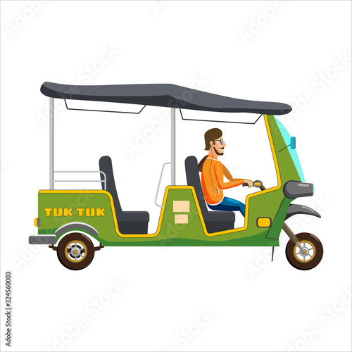 Tuk Tuk Asian auto rickshaw three wheeler tricycle