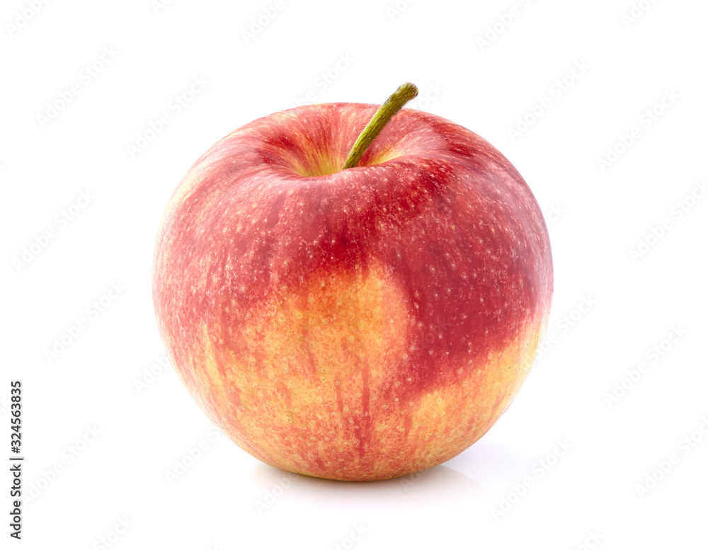 Red apple closeup on white background. Red apple closeup on white background.