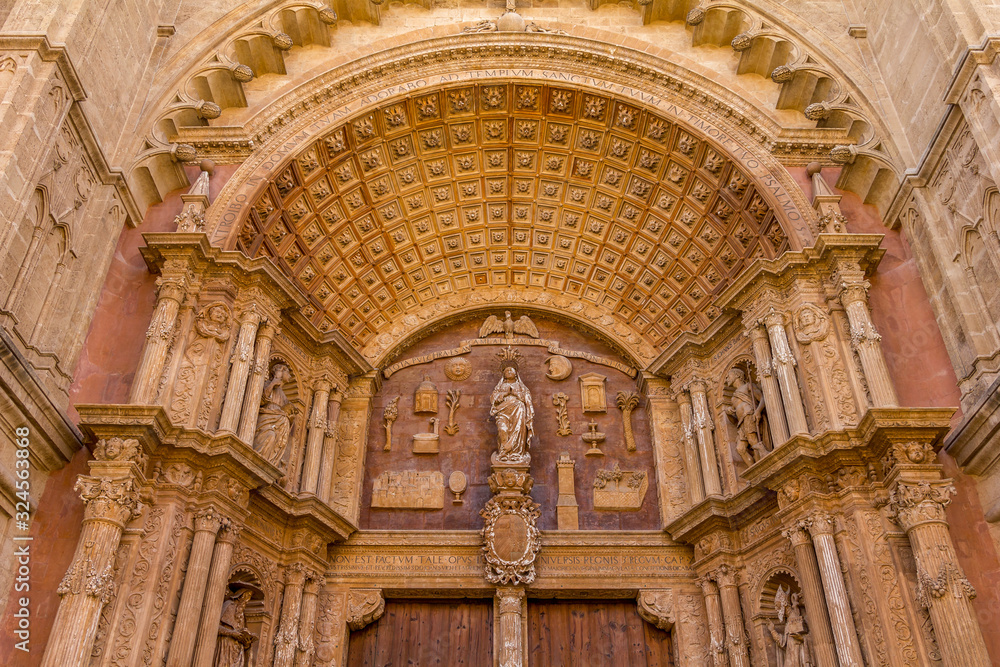 The Cathedral of Santa Maria of Palma and Parc del Mar, Majorca, Spain