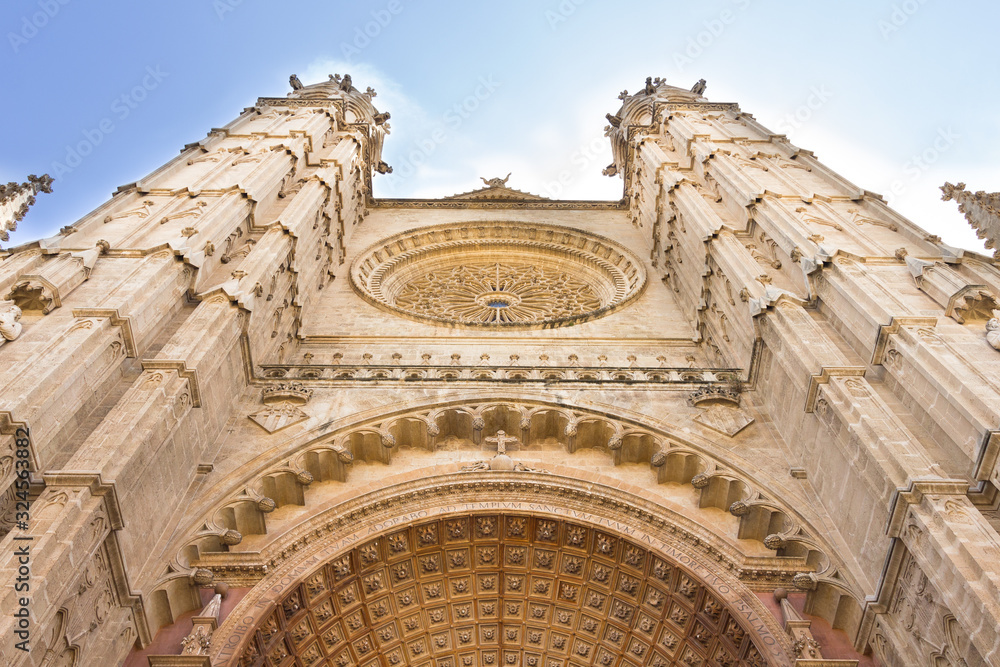 The Cathedral of Santa Maria of Palma and Parc del Mar, Majorca, Spain