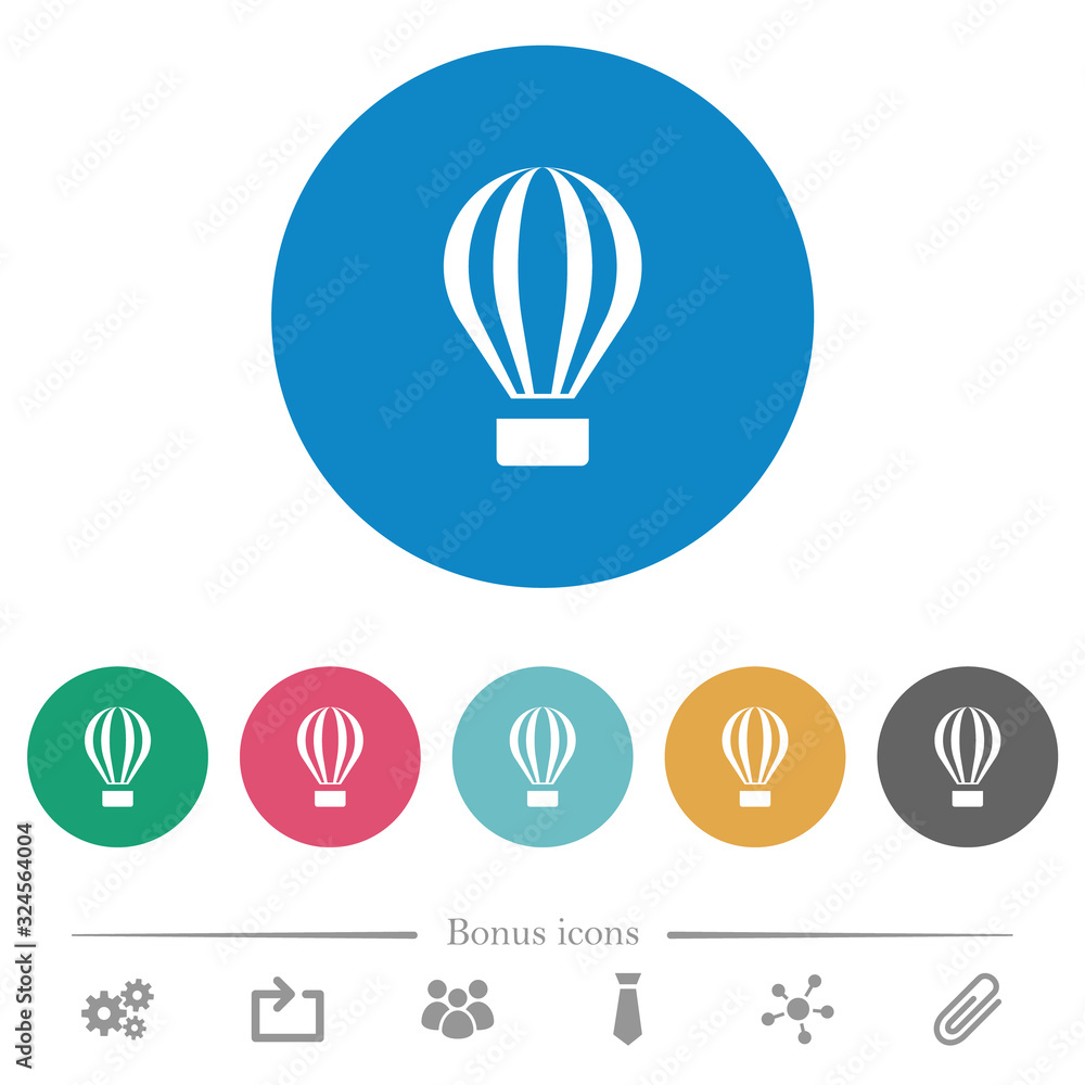 Air balloon flat round icons Air balloon flat round icons