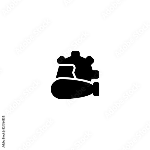 Submarine Configuration, Engineer Marine Icon, Logo, Vector