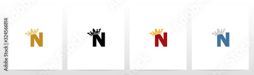  Royal Crown On Letter Logo Design N