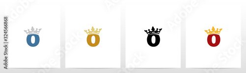  Royal Crown On Letter Logo Design O