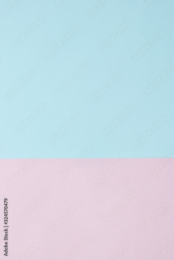 two tone paper pastel in pink and blue as fashion background