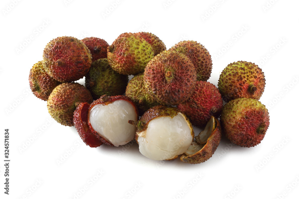 Lychee isolated on white Lychee isolated on white