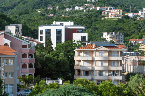 The resort village of Becici in the Montenegro