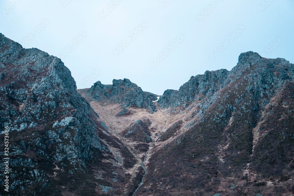 cold pointy and rocky mountains