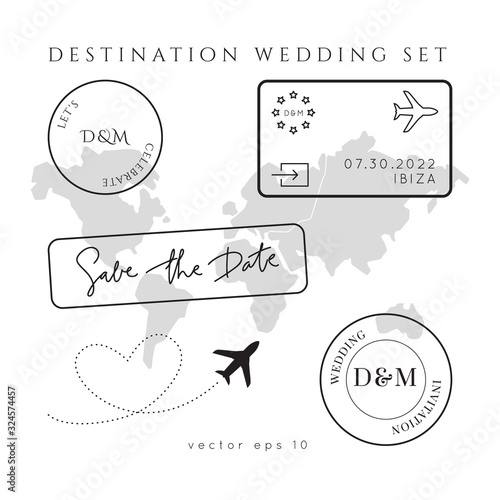 Destination Wedding Pass Vector