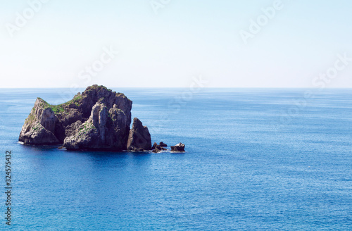 rocky islands in the coast of spain photo