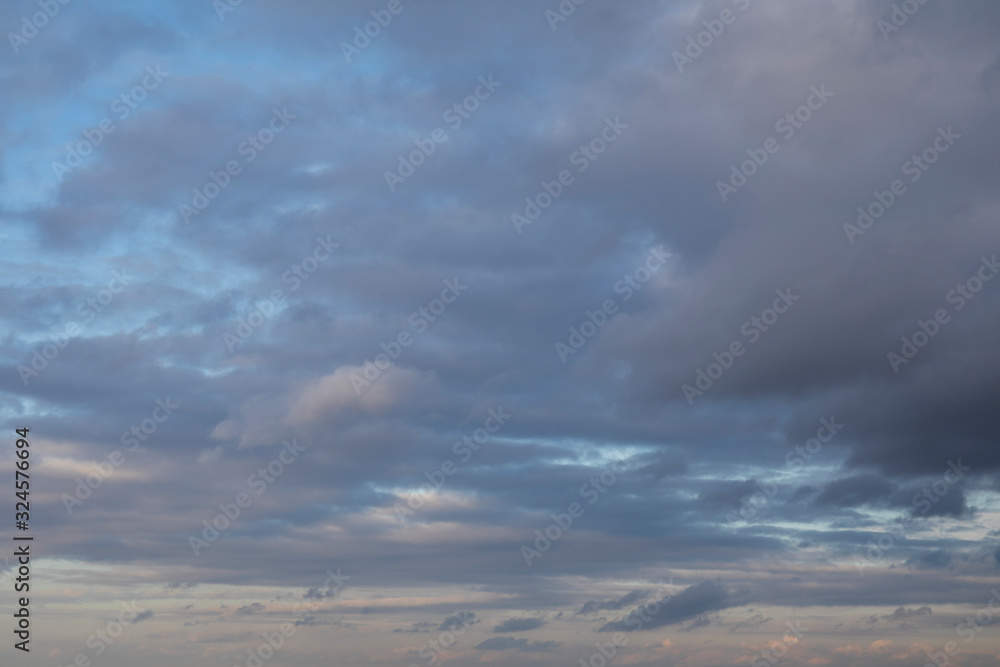 beautiful abstract evening sky with clouds landscape