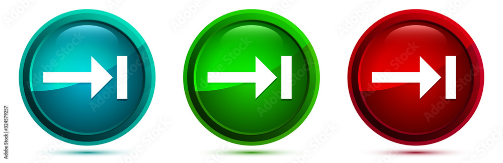 Next icon elegant round button set illustration Next icon elegant round button set illustration