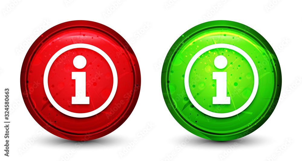 Info icon digital geometric design round button set illustration Info icon digital geometric design round button set illustration