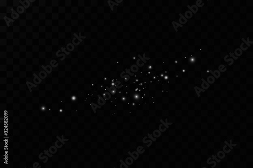 Fototapeta Glitter effect of particles. Gold is sparkling. Star dust sparkling particles on a transparent background. Vector illustration.magic.Christmas.cosmic dust.