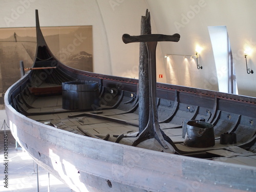 Viking ship detail photo