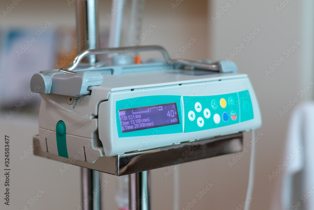 Advanced equipment in hospitals Measure the amount of saline solution delivered to the patient.