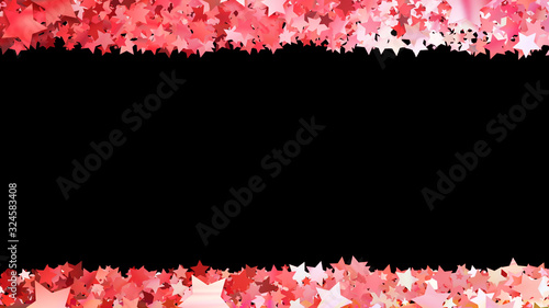 Glitter Star Spangle Frame 3D illustration background.