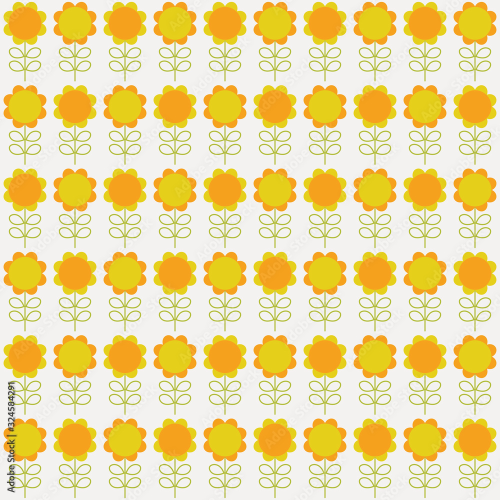 yellow stylized daisy seamless vector background pattern yellow stylized daisy seamless vector background pattern