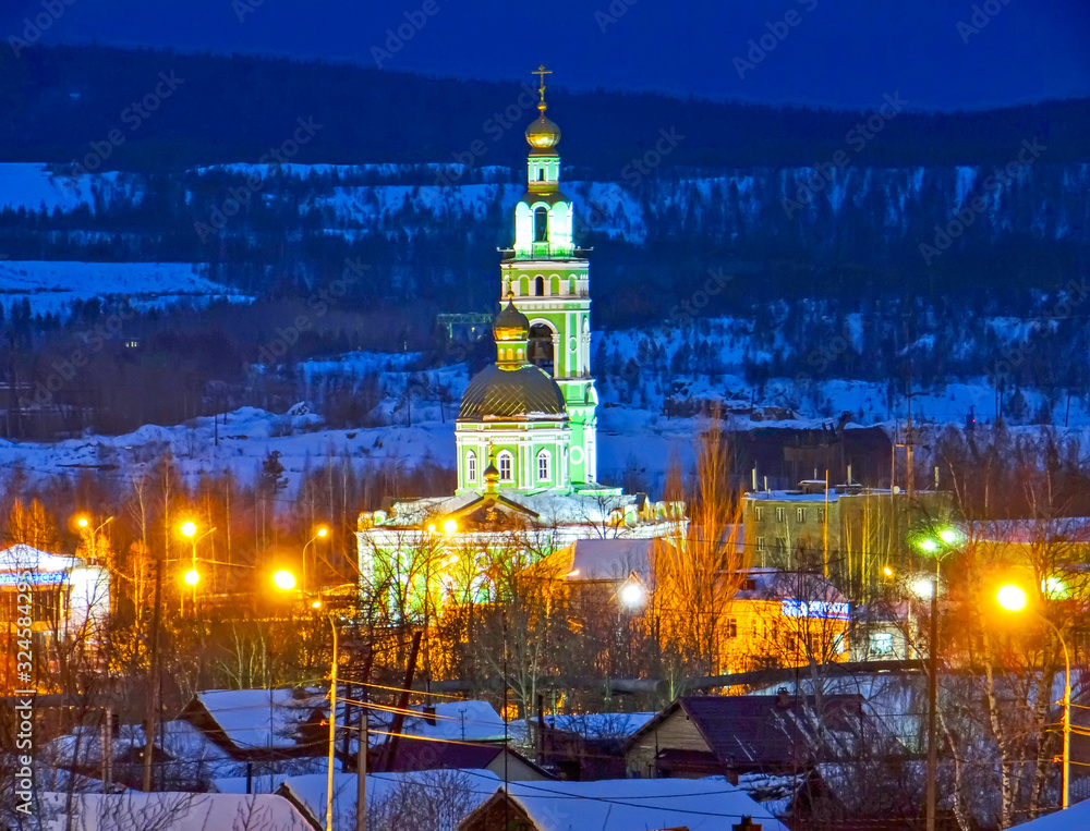 custom made wallpaper toronto digitalHoly Trinity single-faith church. Night view. Nizhny Tagil. Sverdlovsk region. Russia
