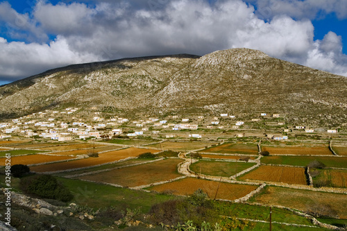 Olympos, Karpathos island, Greece, chapel in the valley of Avelona the agricultural valley of olympos photo