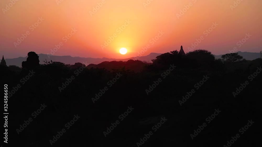 Sunset, Old Bagan, Mandalay region, Myanmar Sunset, Old Bagan, Mandalay region, Myanmar