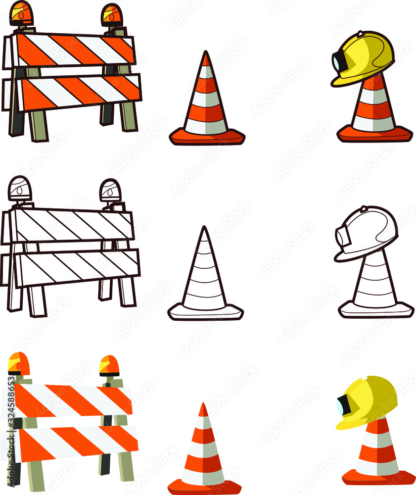 Under construction symbol icon in vector style Under construction symbol icon in vector style