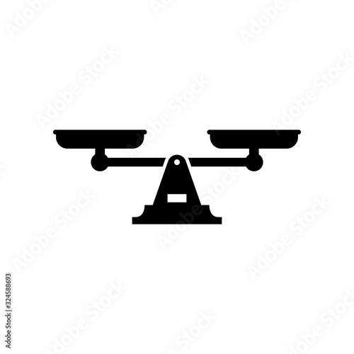 Scales or balance glyph icon