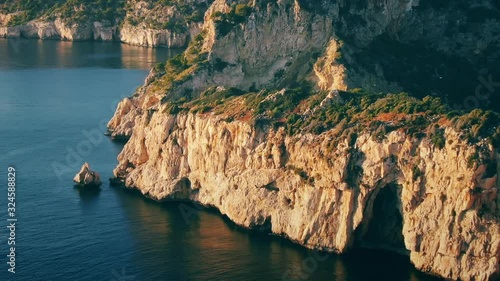 Wallpaper Mural Epic coastal cliffs and ocean coastline, Aerial Dolly Torontodigital.ca