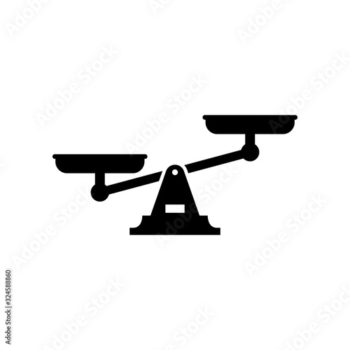 Scales or balance glyph icon