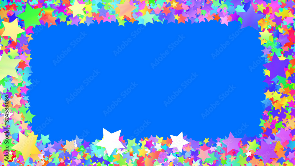 Glitter Star Spangle Frame 3D illustration background. Glitter Star Spangle Frame 3D illustration background.