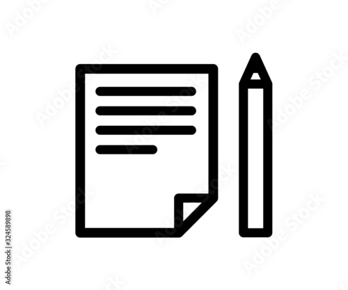 ノートと鉛筆のアイコン/イラスト/勉強