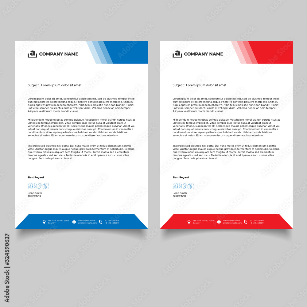 Minimal design business letterhead templates