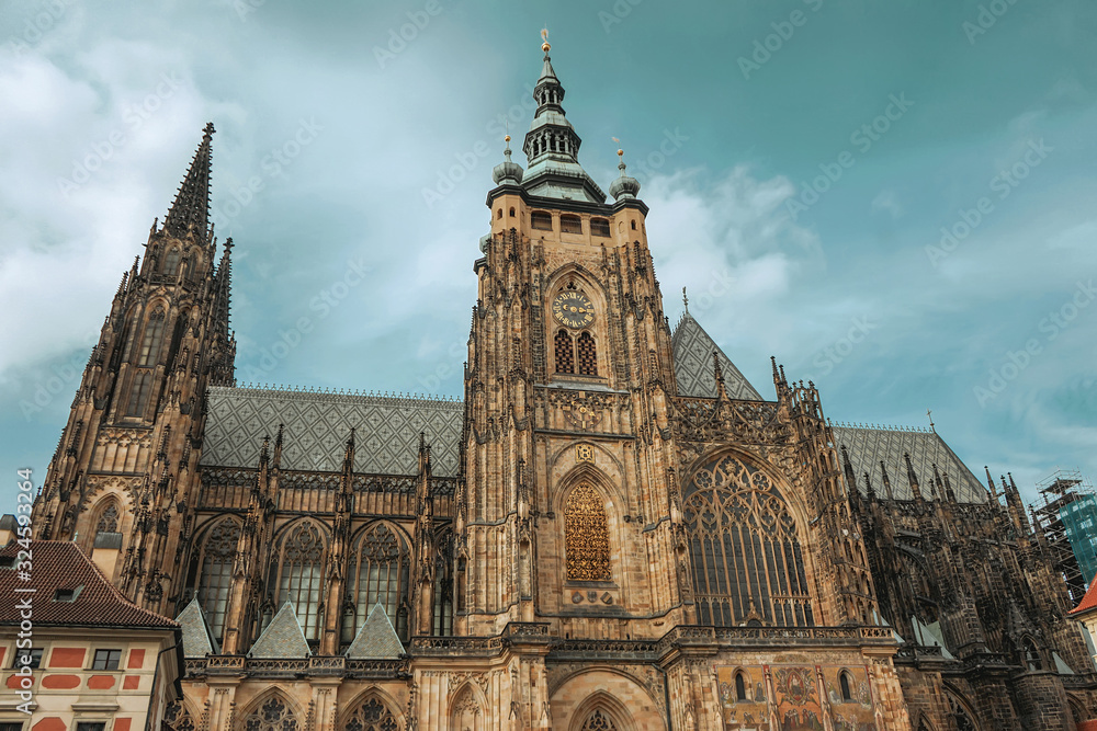 St. Vitus Cathedral in Prague Castle. Prague, Czech Republic.
