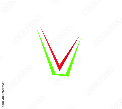 creative V letter logo. this is a vector. 