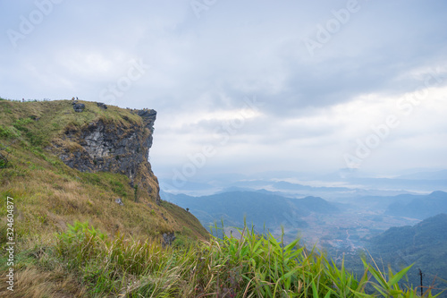 Beautiful scenic of "Phu Chi Fah" mountain in Chiang Rai, Thailand.