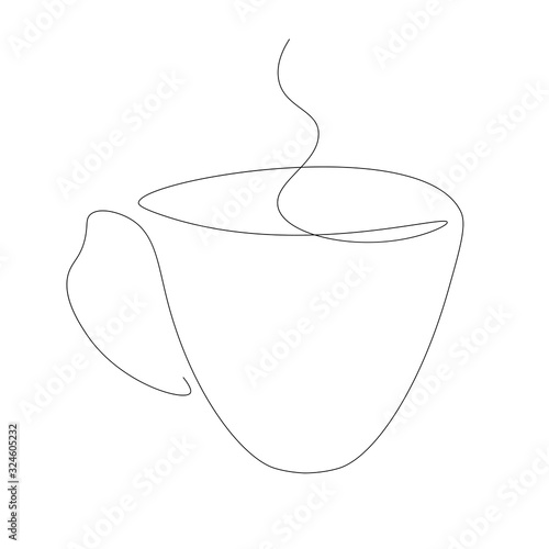 Cup of tea icon on white background vector illustration