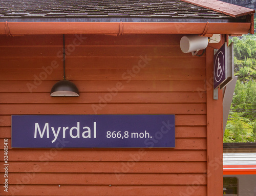 Myrdal Station is a mountain railway station and junction, located on the Bergen Line regional mainline in Aurland, Sogn og Fjordane,.