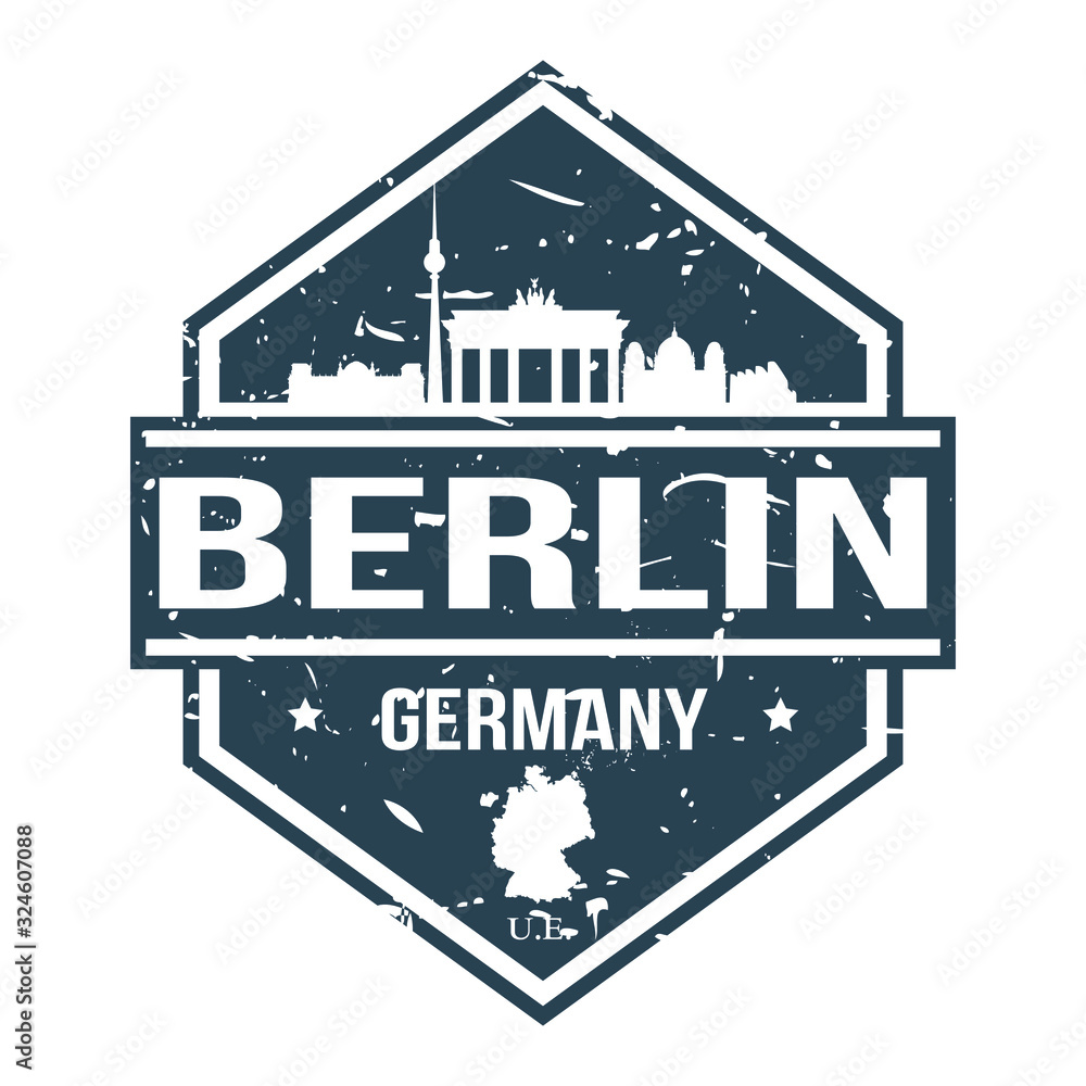 Berlin Germany Travel Stamp. Icon Skyline City Design Vector. Berlin Germany Travel Stamp. Icon Skyline City Design Vector.