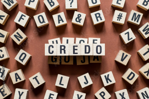 Credo word concept on cubes