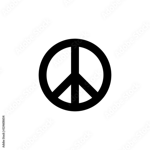 Peace symbol, pacifist vector icon