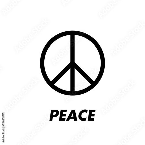 Peace symbol, pacifist vector icon