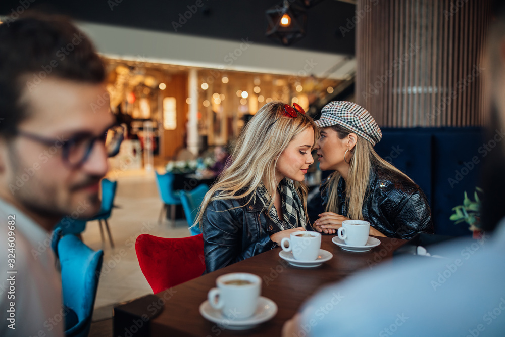 Having chat and coffee with the best friend Having chat and coffee with the best friend